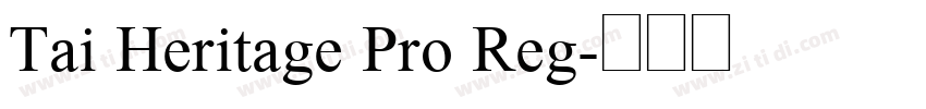 Tai Heritage Pro Reg字体转换